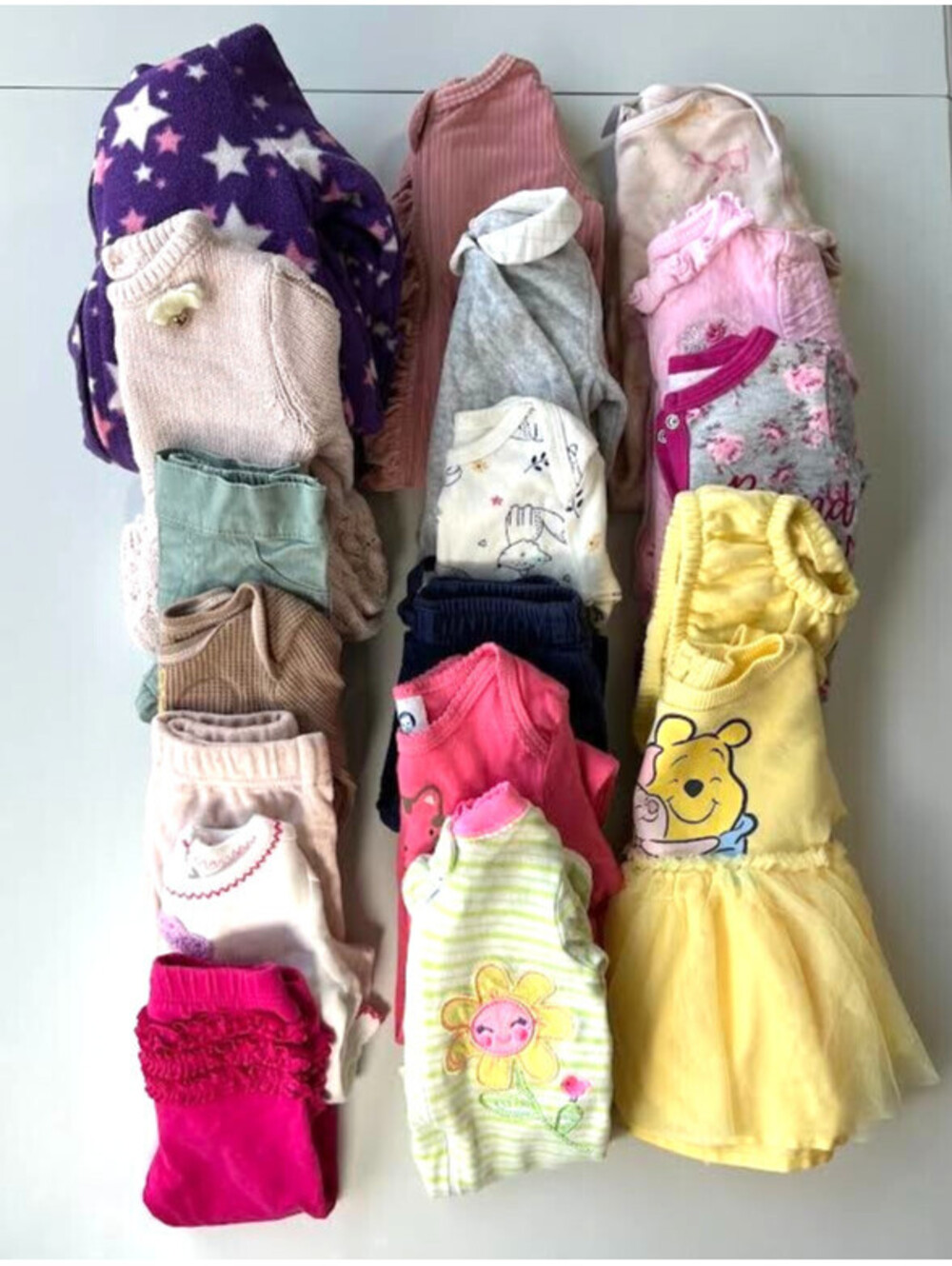 Girls Clothing Bundle 0-3 Months-Lot of 18 Pieces, Fall/Winter, Fleece Jumpsuit